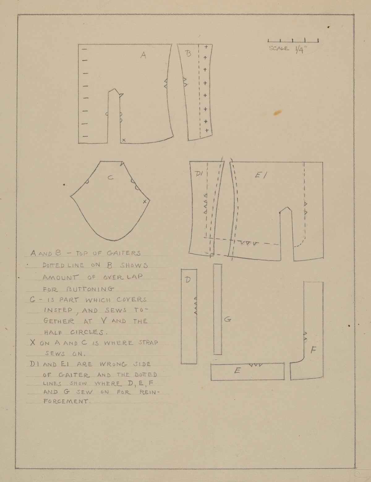 Pattern for Spats