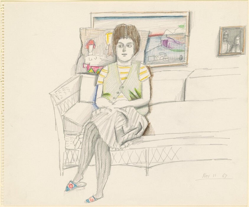 Unititled (Woman on a Wicker Sofa)