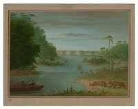 Pont de Palmiers and Tiger Shooting, George Catlin, 1854/1869