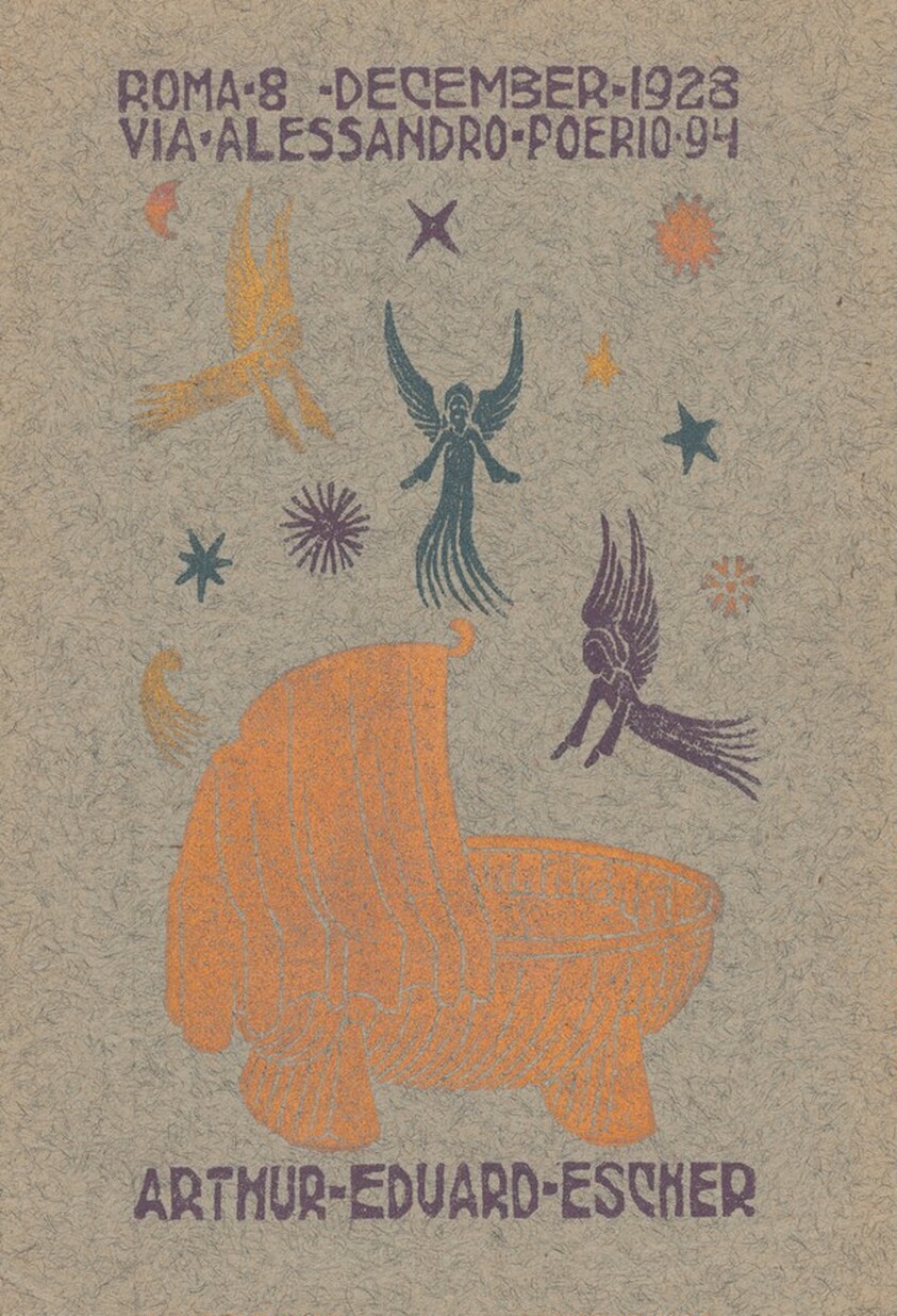 Birth announcement card of Arthur Escher