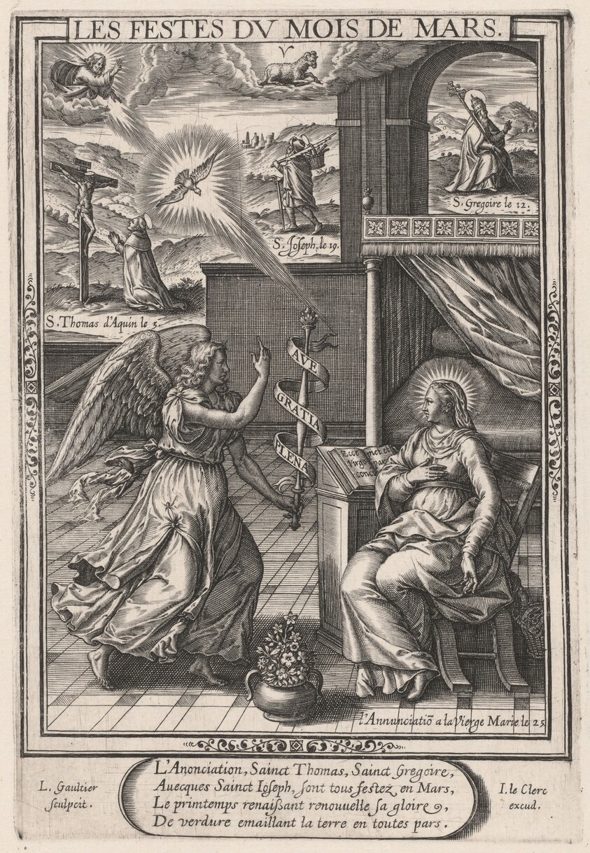 Les Festes du mois de Mars (March: The Annunciation)