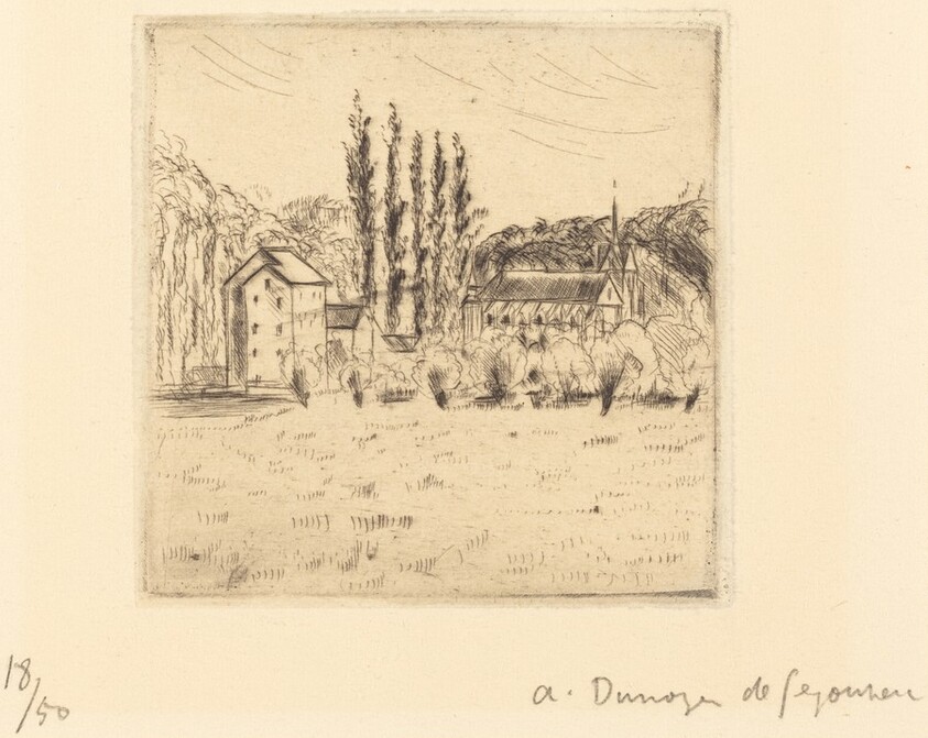 The Chapel at Crecy, Small Plate  (La Chapelle de Crecy (petite planche))