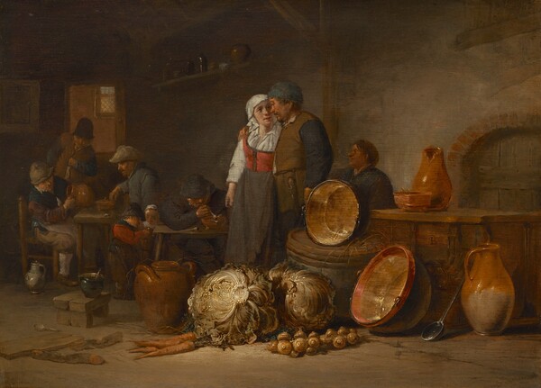 Tavern Scene with Standing Couple