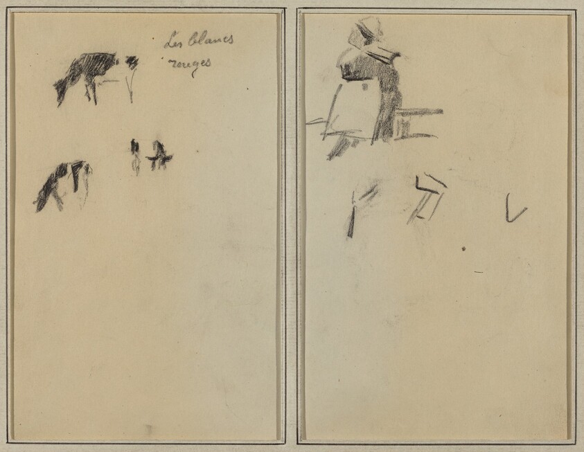 Two Cows; A Seated Breton Woman [verso]