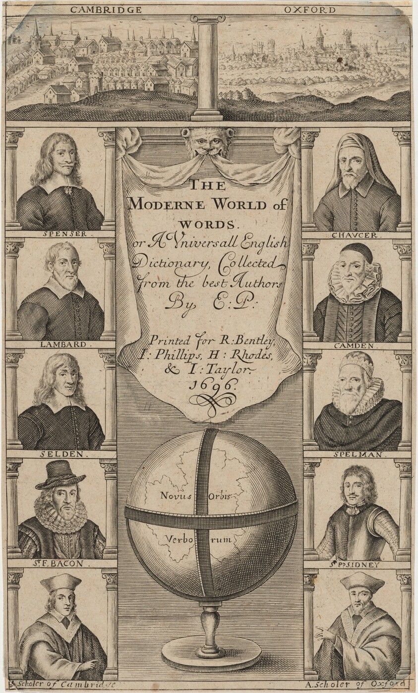 Title Page to the Moderne World of Words, or A Universal English Dictionary