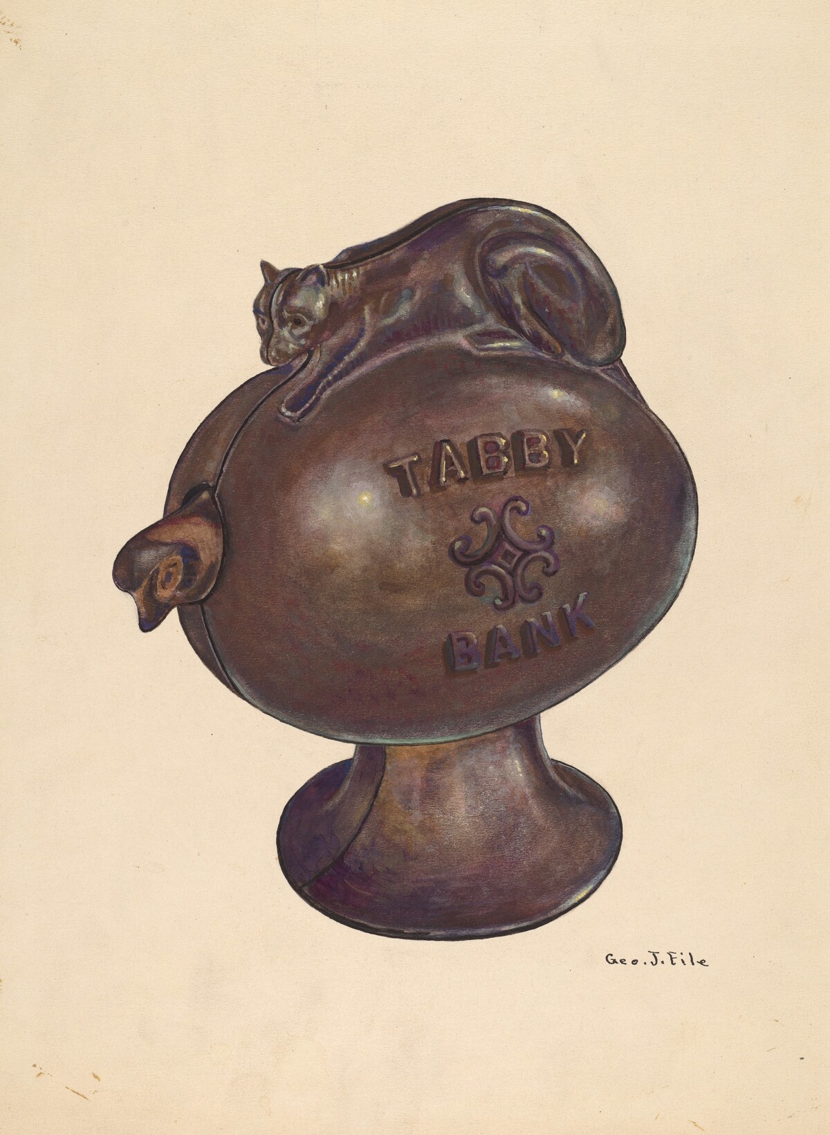 Toy Bank: Tabby Cat