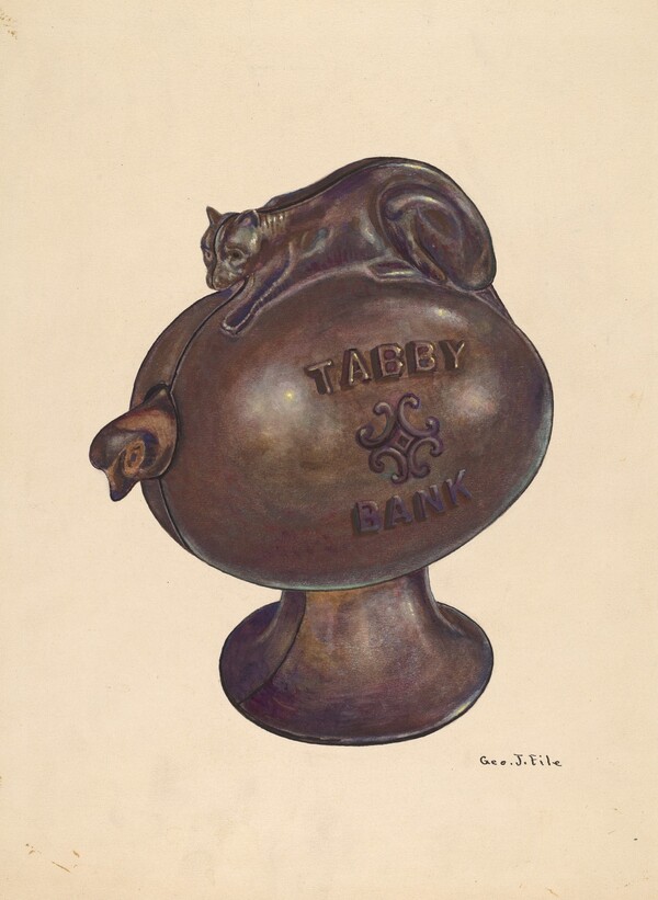 Toy Bank: Tabby Cat