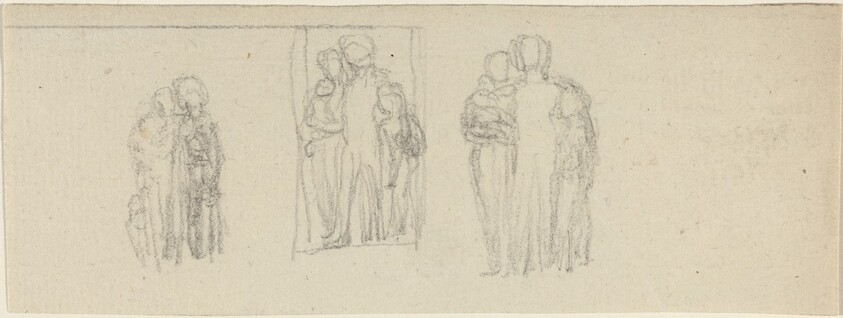 Three Groups of Figures (Parents and Children?)