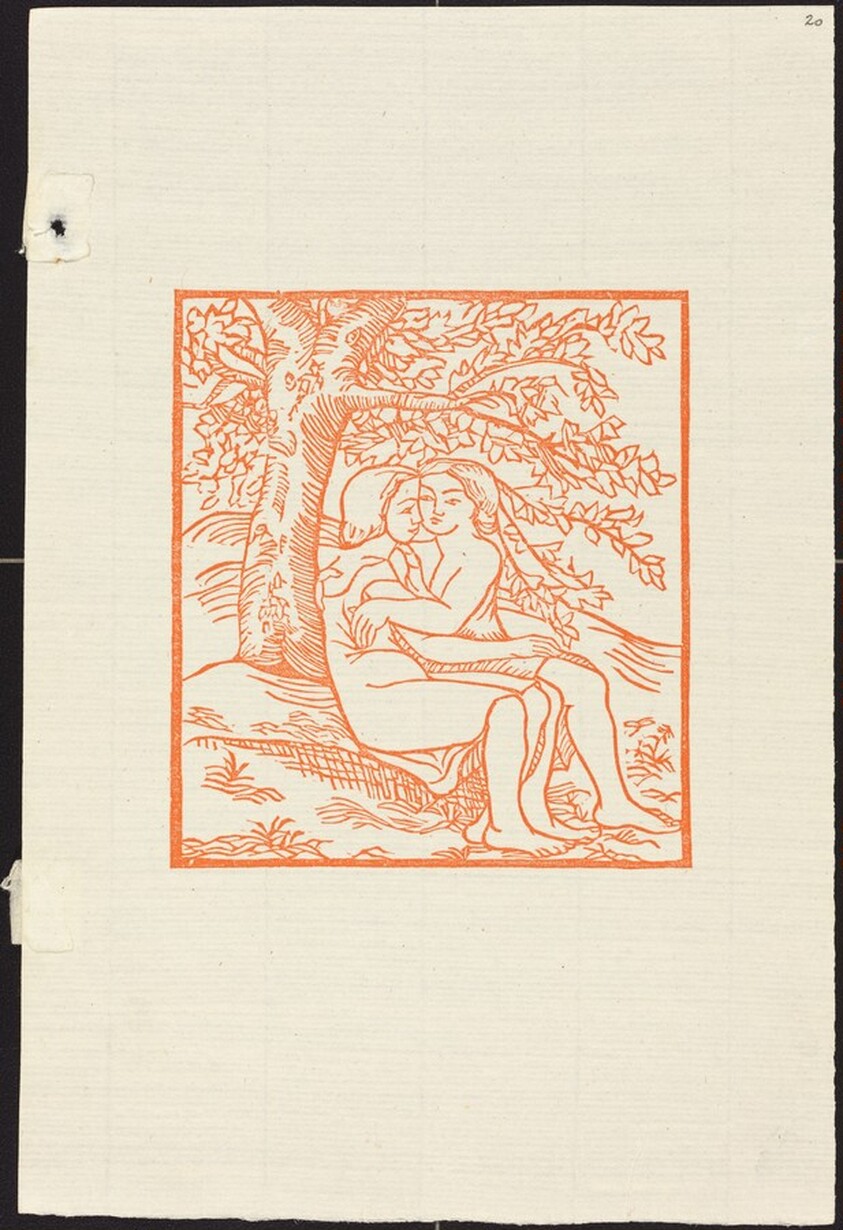 Second Book: Daphnis and Chloe Sitting Close Together (Daphnis et Chloe assis sous unchene et s'embrassant)