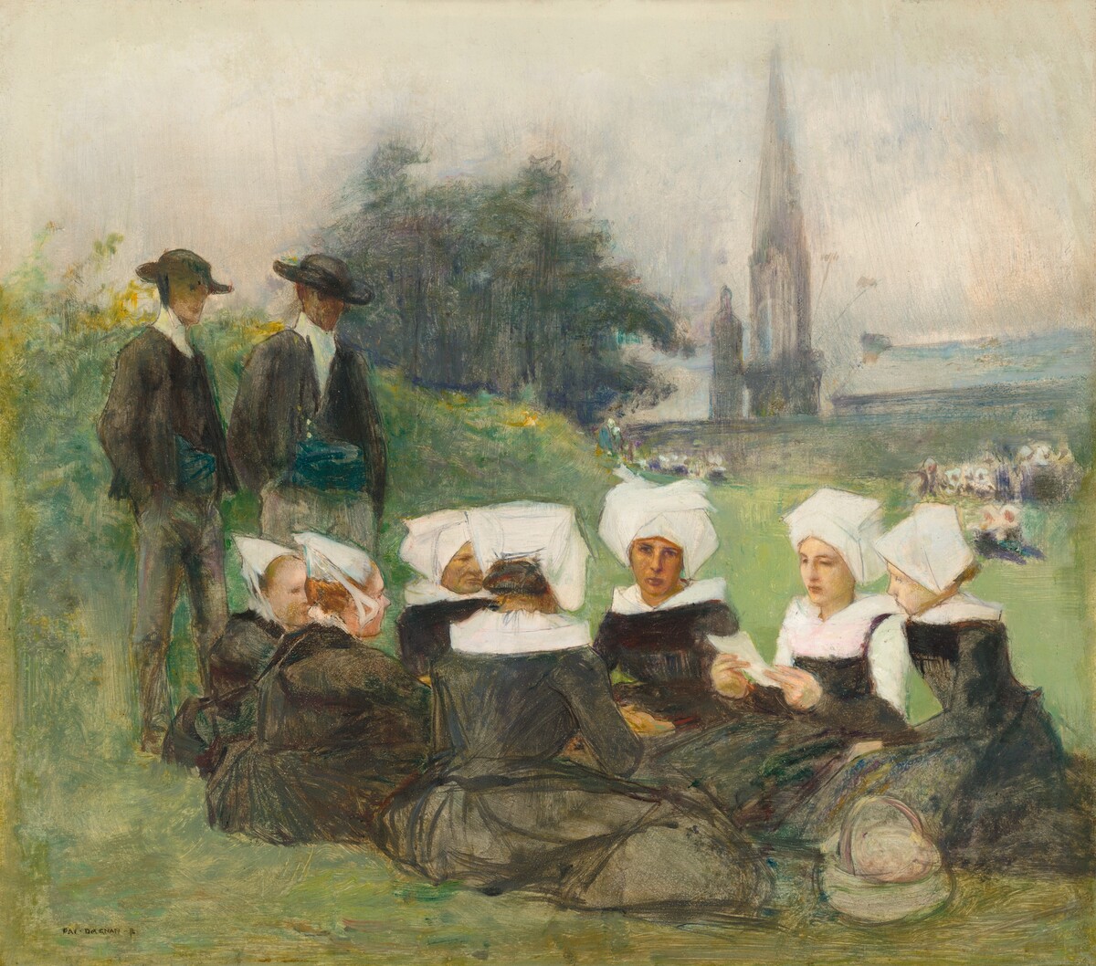 Study for "Breton Women at a Pardon"