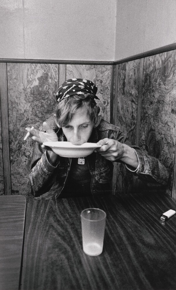 Dave Eating Oatmeal at the Economy