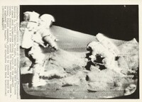 Title from caption on object: “Checking Rocks at Camelot”, National Aeronautics and Space Administration, December 12, 1972