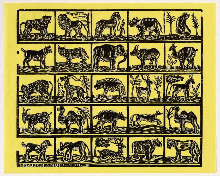 Endpaper with Animals