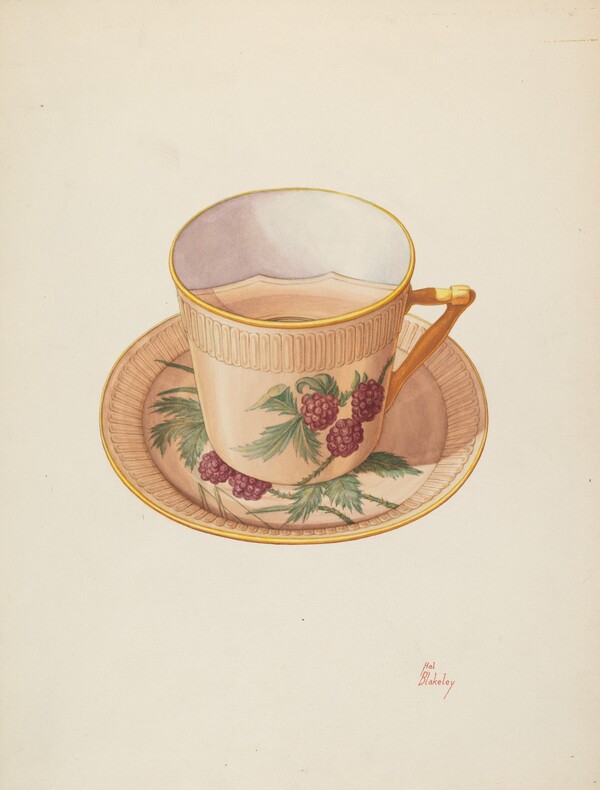 Moustache Cup and Saucer