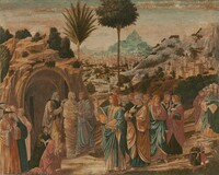 The Raising of Lazarus, Benozzo Gozzoli, mid 1490s
