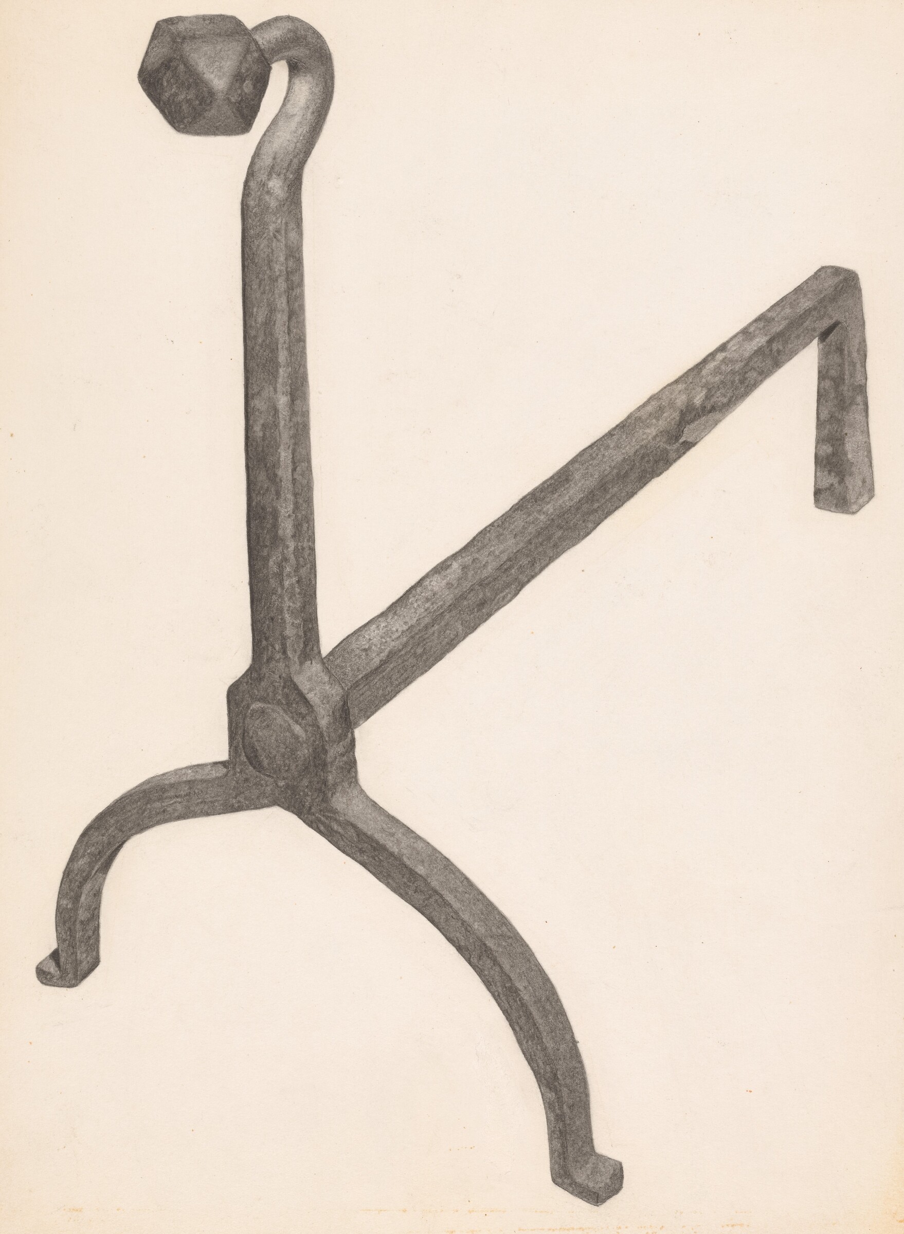 Andiron (one of pair), Salvatore Borrazzo, c. 1938
