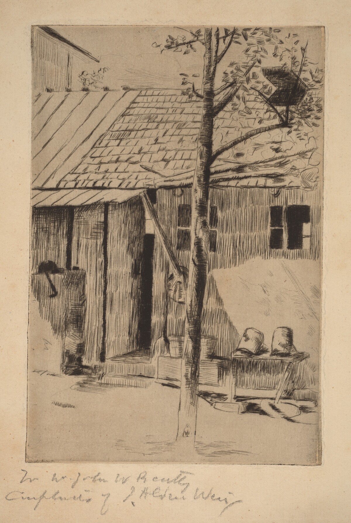 Dooryard, Buckets and Tree