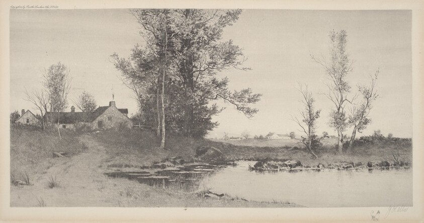 Untitled (Landscape with House and Pond)