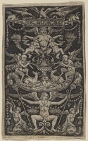 Panel of Ornament with a Satyress Feeding Two Children, Peregrino da Cesena, c. 1505/1520
