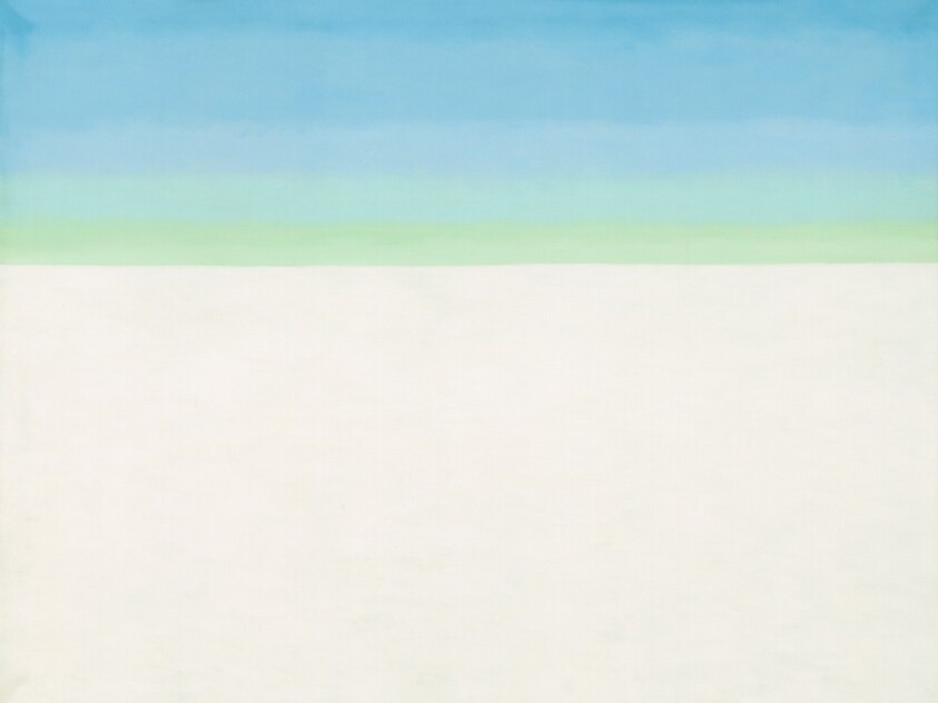 Sky with Flat White Cloud