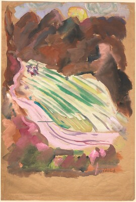 Landscape with Mountains [recto], Mark Rothko, late 1930s
