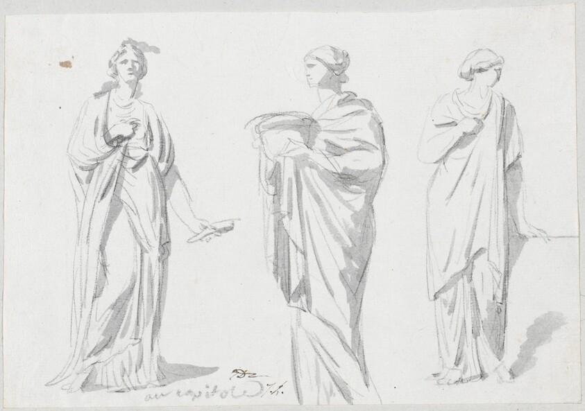 A Muse and Two Female Figures