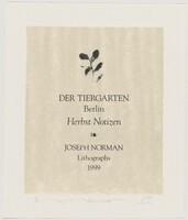 Title Page, Joseph Norman, 1999