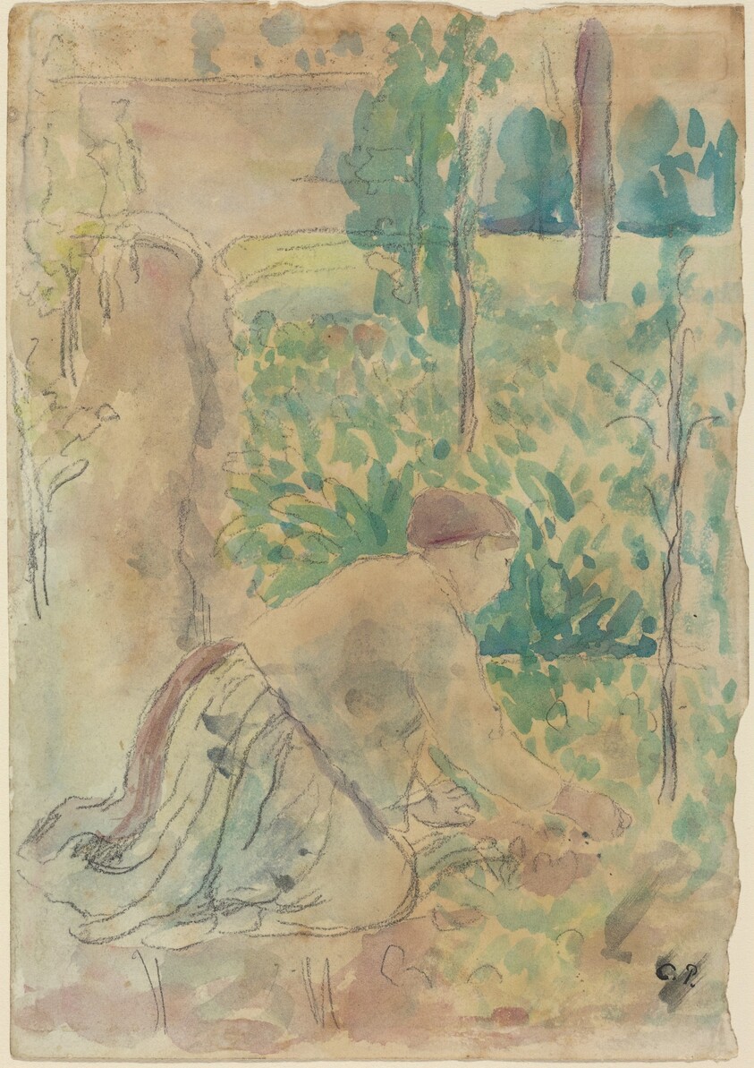 Woman Working in a Garden