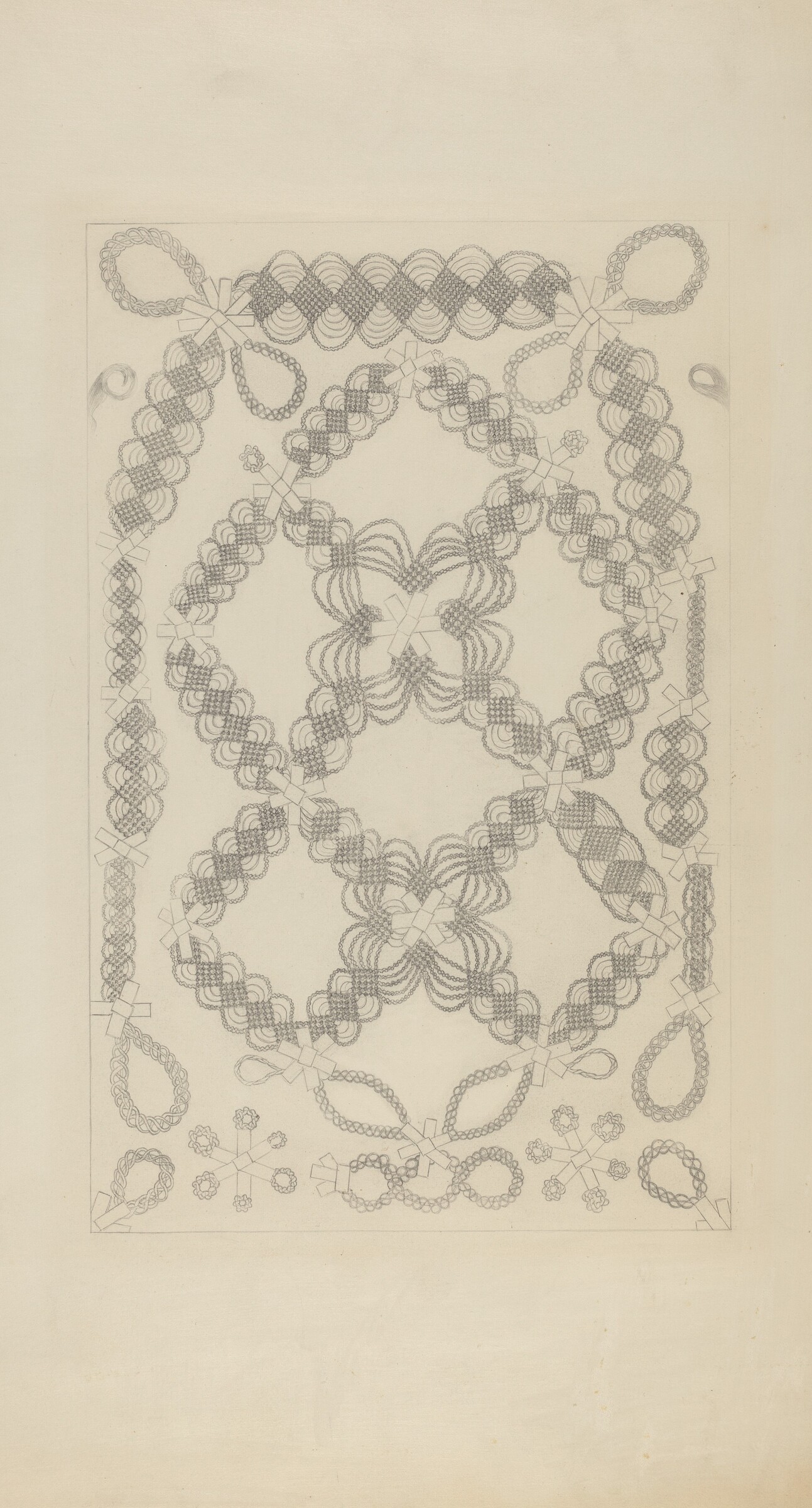 Shaker Hair Wreath, Helen Bronson, c. 1938
