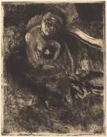 A Nude Woman in a Fur Wrap, Albert Besnard