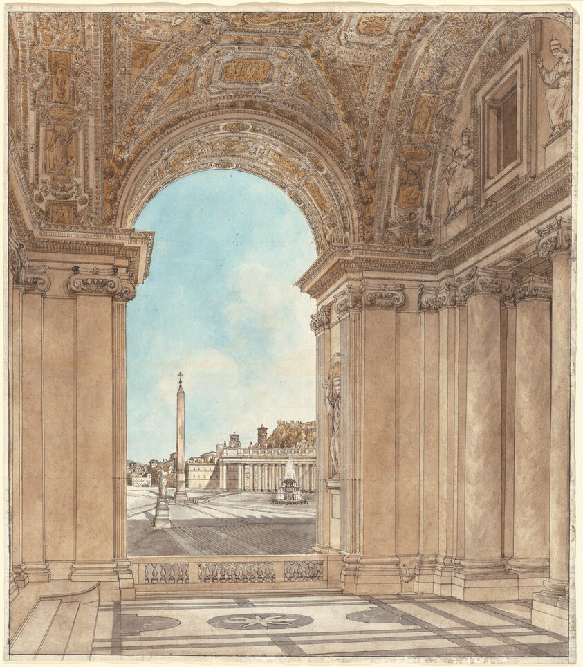 The Piazza of Saint Peter's Seen through an Arch of the Basilica