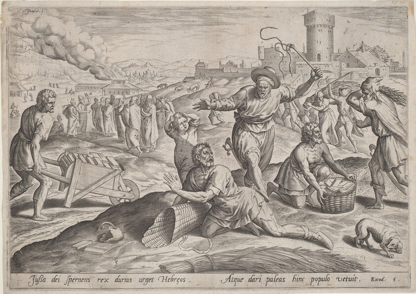 The Taskmaster of the Pharaoh Beating the Israelites