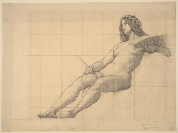 Reclining Female Nude Study for "Painting"