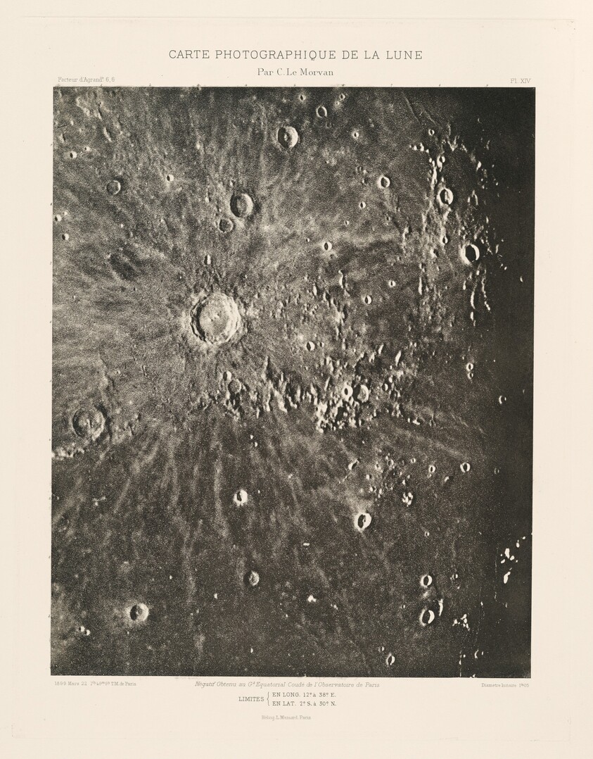 Carte photographique de la lune, planche XIV (Photographic Chart of the Moon, plate XIV)