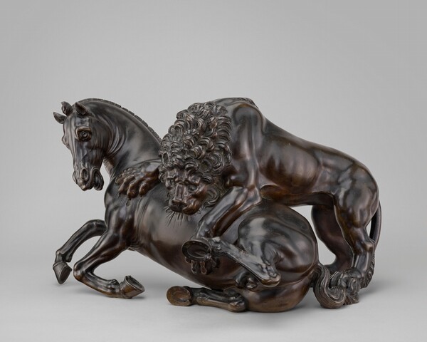 Lion Attacking a Stallion