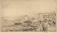 The Approach to Tetuan, James McBey, 1913