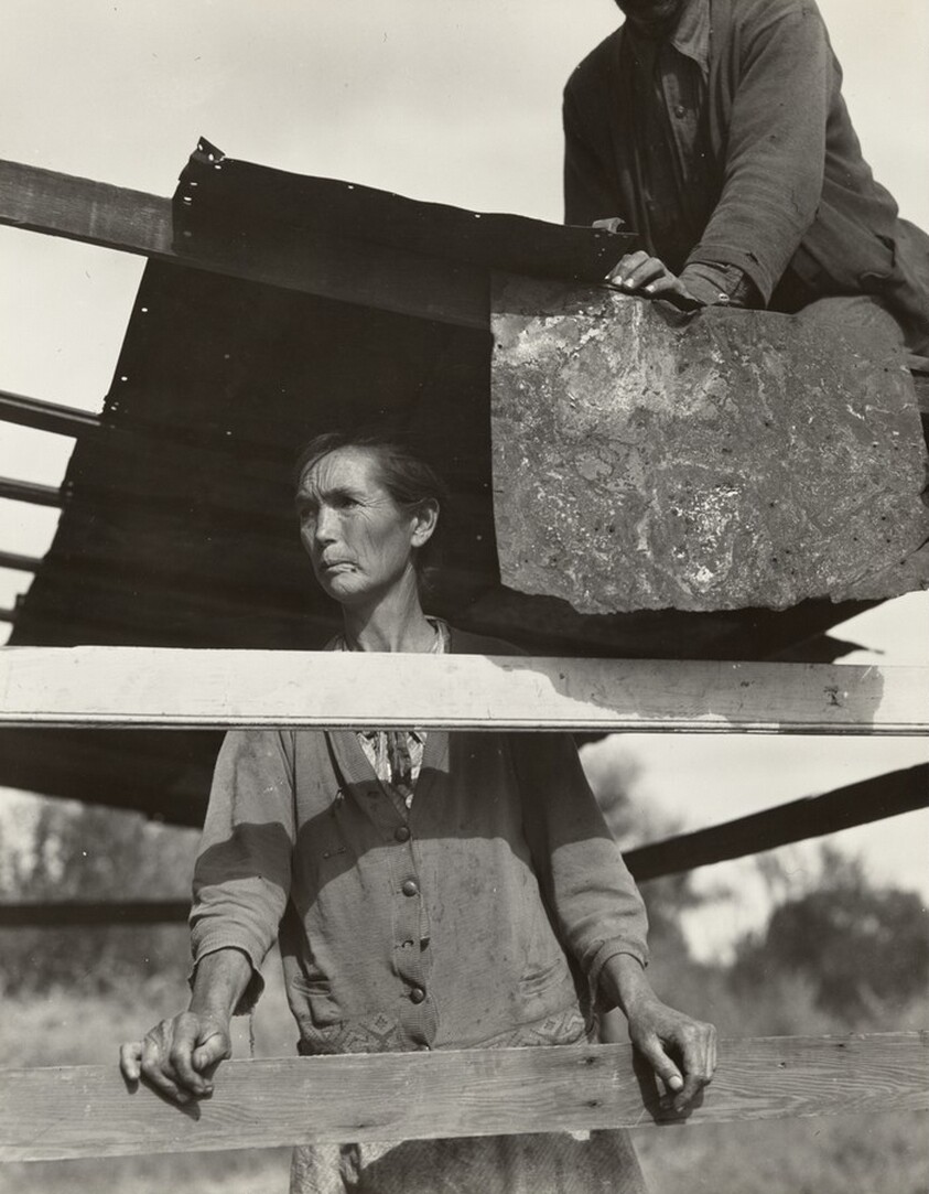 Dispossessed Arkansas farmers. These people are resettling themselves on the dump outside of Bakersfield, California
