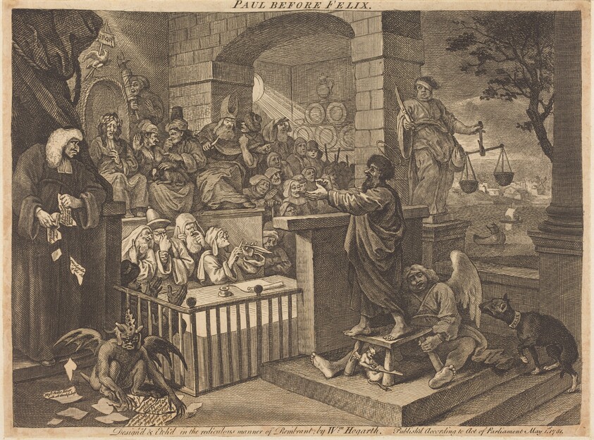 Paul before Felix Burlesqued