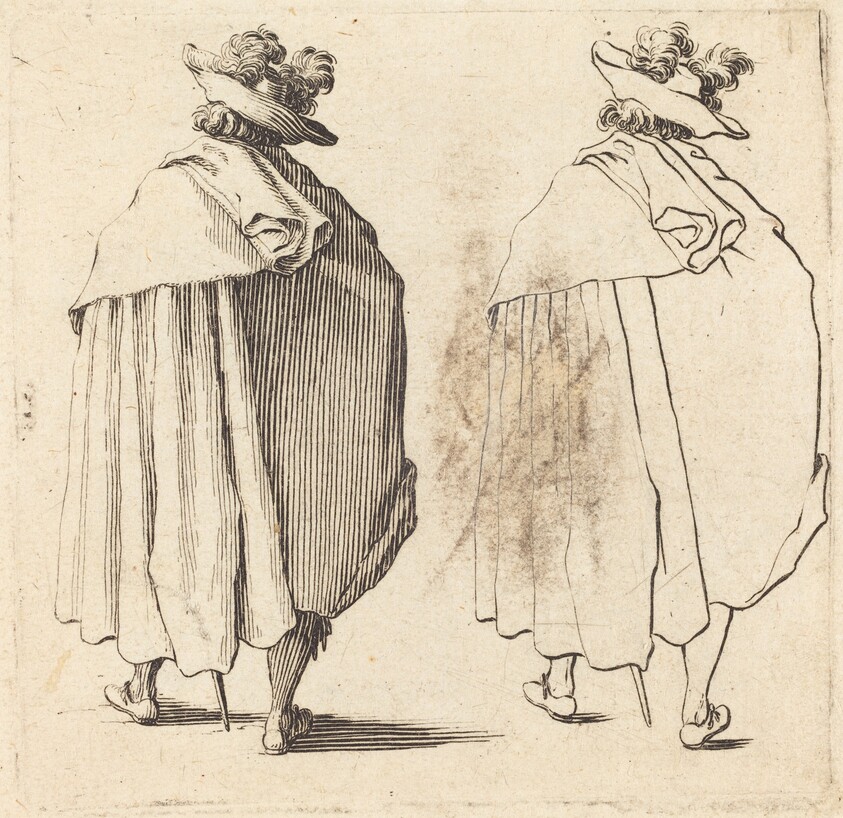 Man in Cloak, Seen from Behind
