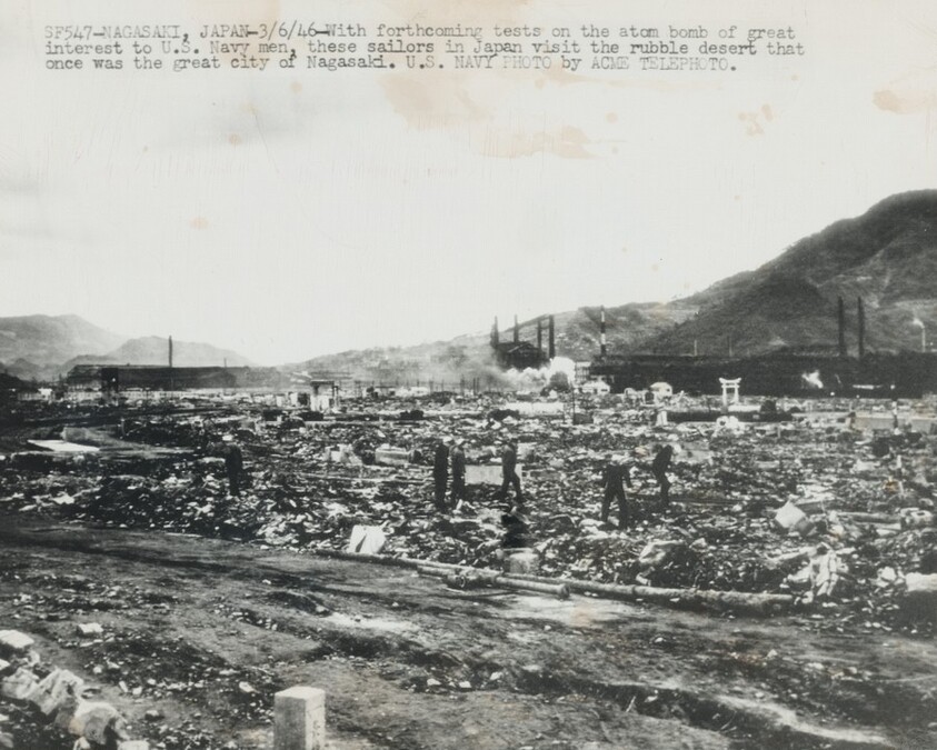 Title from caption on object: “With Forthcoming Tests on the Atom Bomb of Great Interest to U.S. Navy Men...”