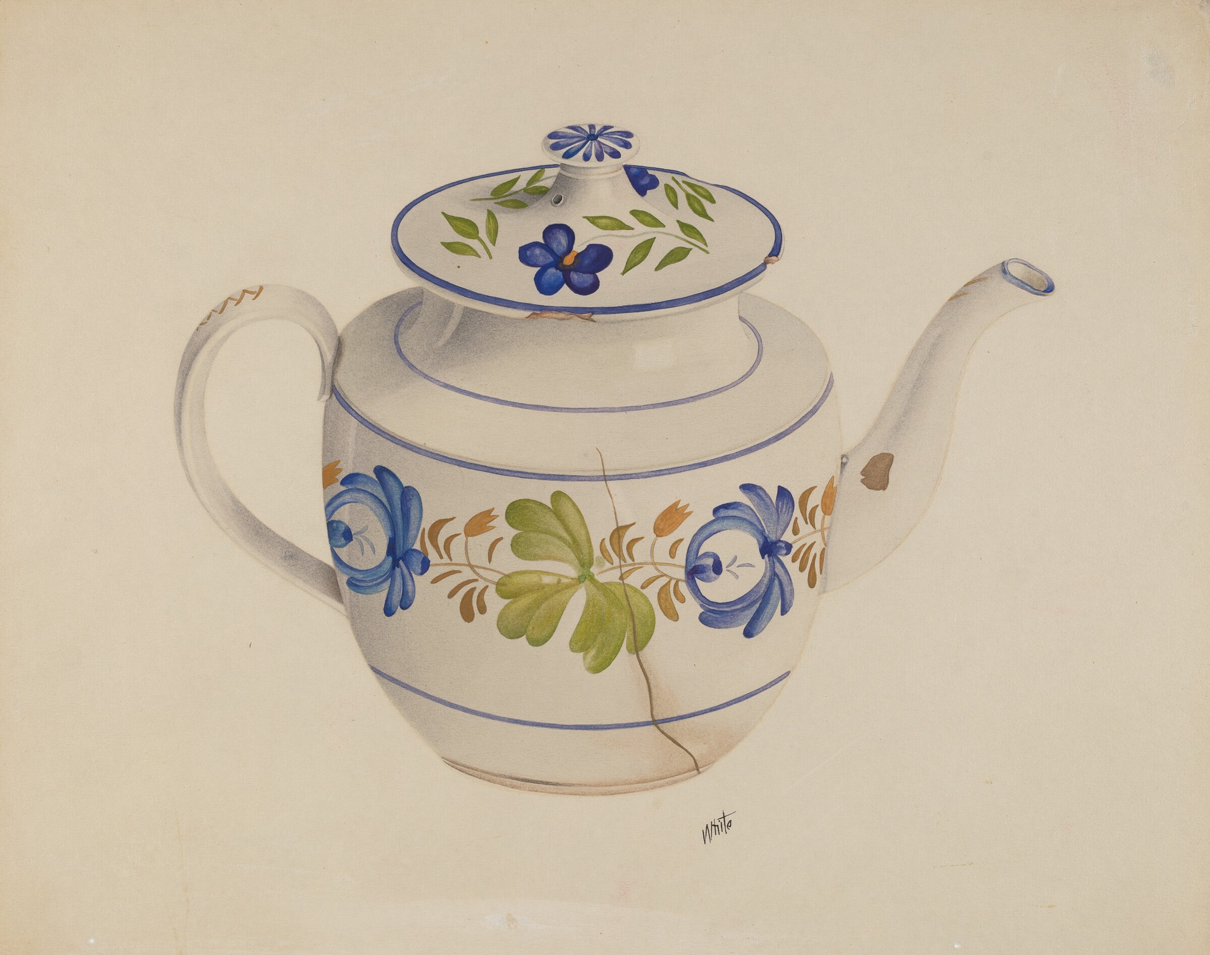 Teapot, Edward White, c. 1938