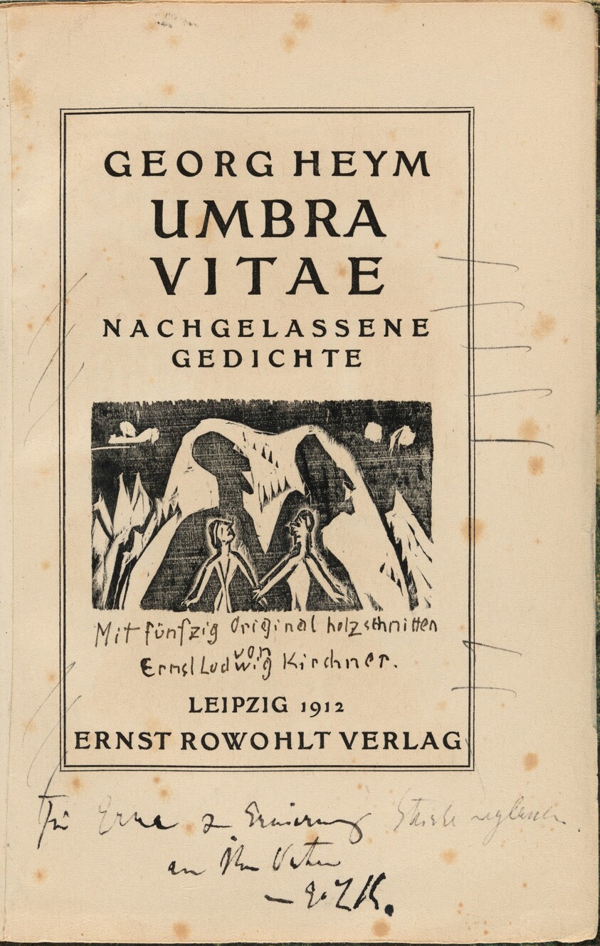 Titelvignette (title vignette) from mock-up of Georg Heym: Umbra Vitae (Georg Heym: Shadow of Life)