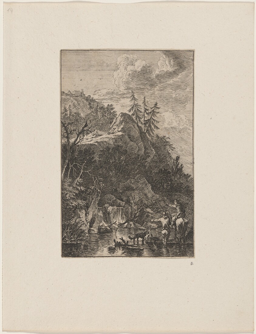 A Woman with a Horse and a Standing Man