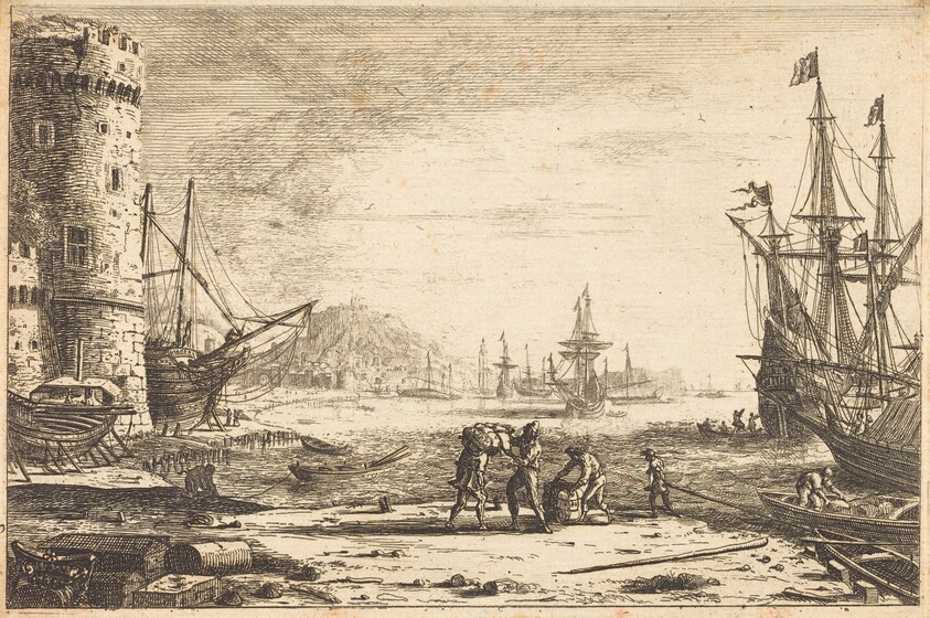 Harbor with a Large Tower (Le Port de mer à la grosse tour)