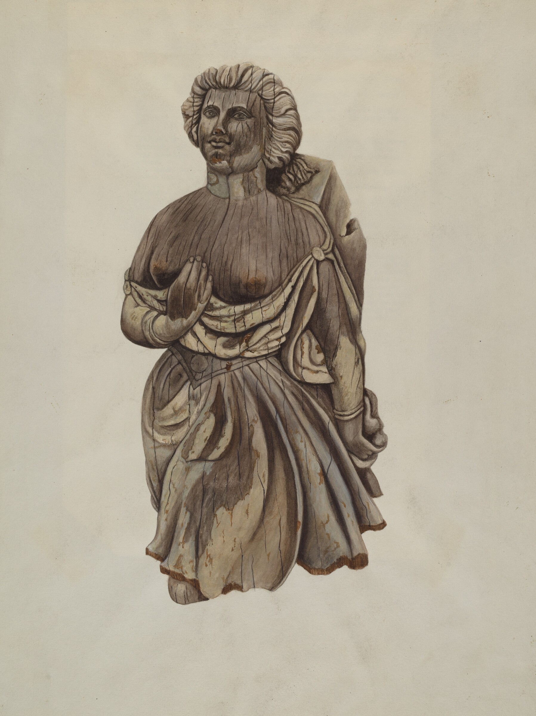 Figurehead "Martha", Mary E. Humes, c. 1938