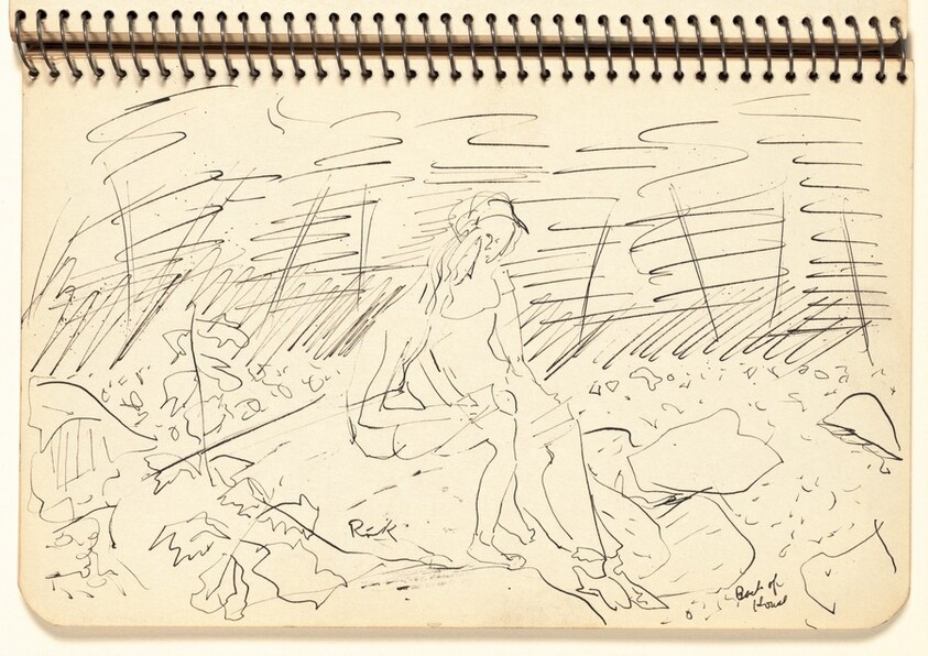 Two Figures Seated on Rocks