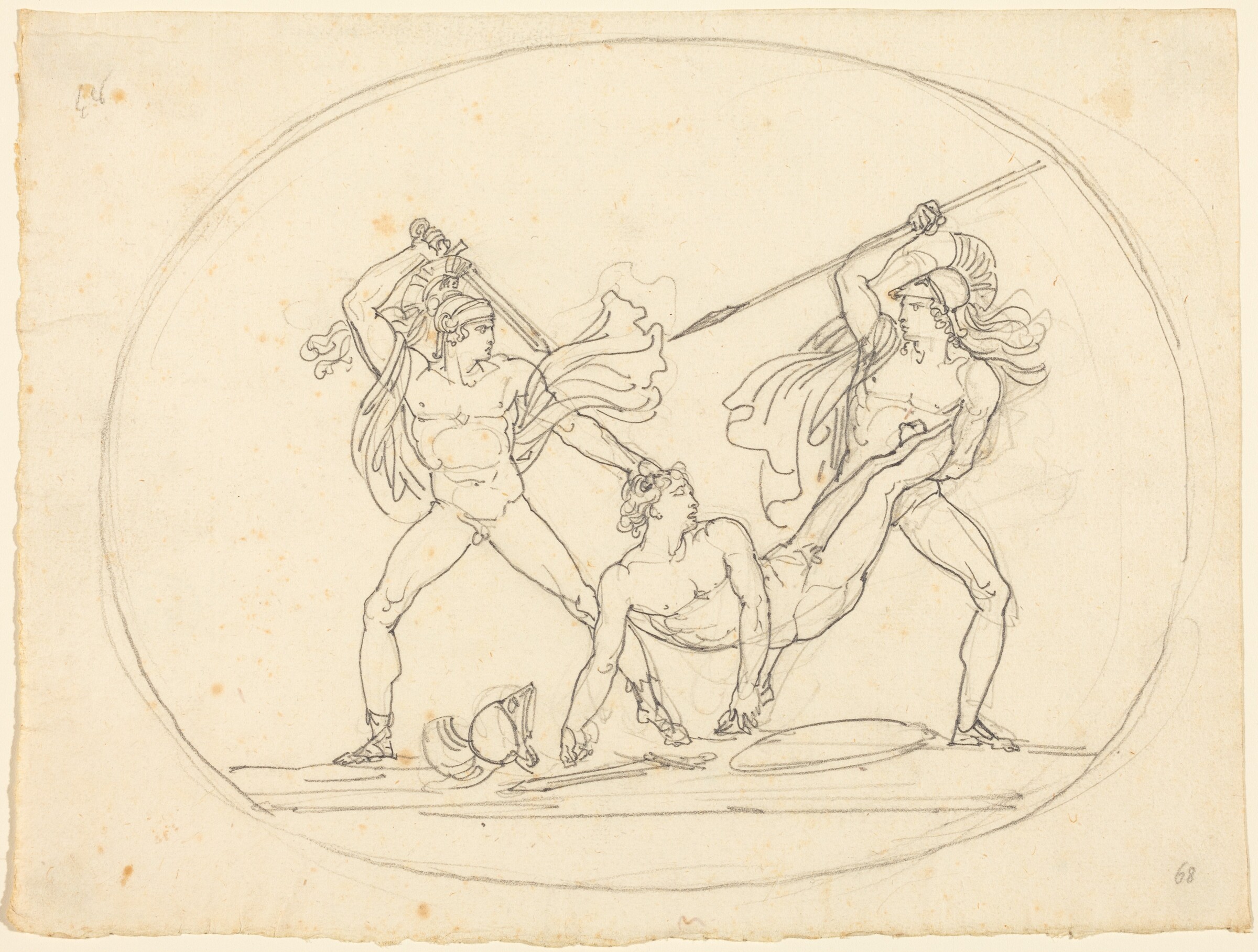 Two Ancient Warriors Fighting over a Dead Comrade, Bartolomeo Pinelli