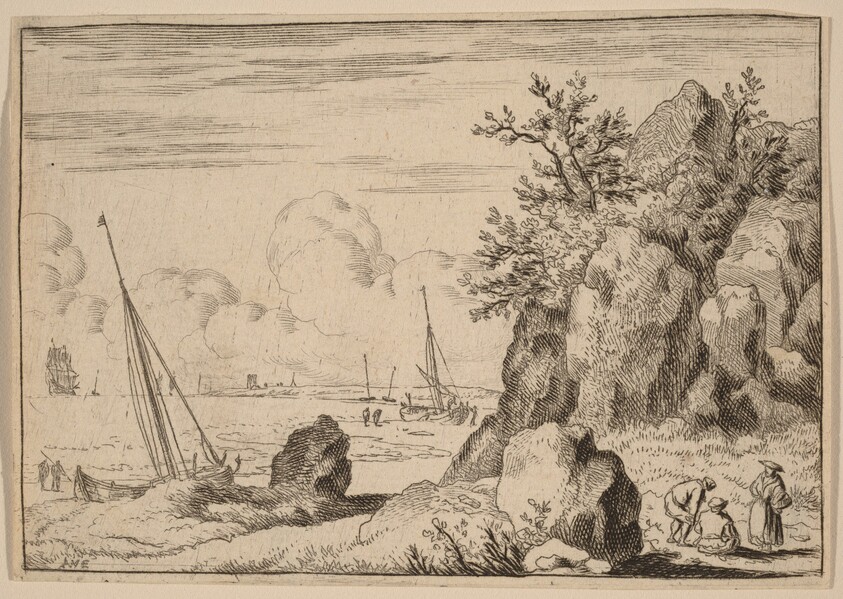 Seascape with Three Figures to the Right