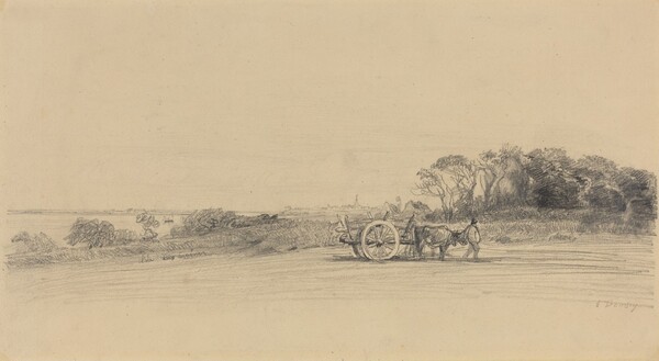 L'Ile aux Moines with Figure and Cart