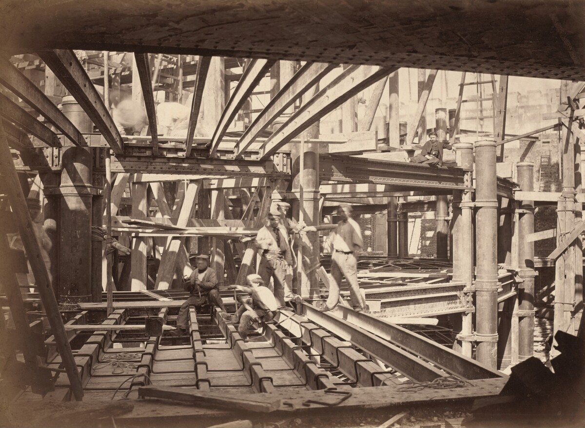 Workers on Girders of Auditorium, New Paris Opera